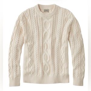 L.L. Bean 100% organic cotton crewneck heritage soft cotton fisherman sweater!